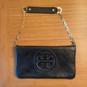 Tory Burch Black Logo Shoulder Bag